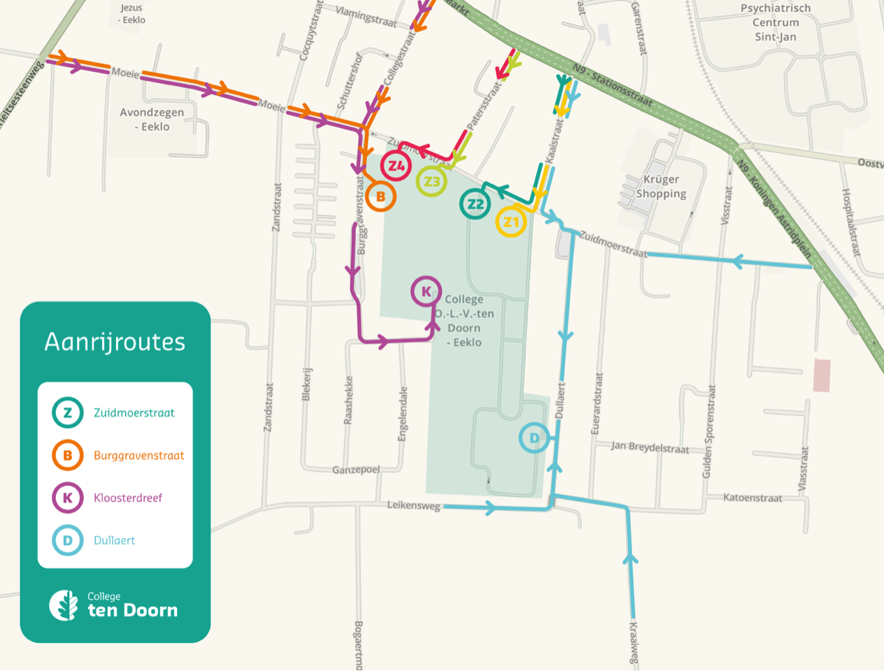 aanrijroutes